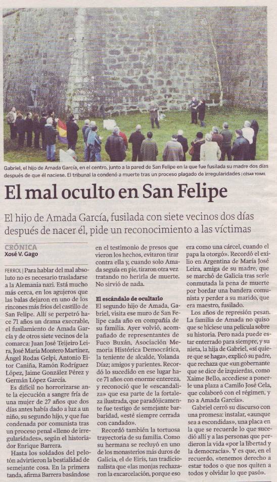 Homenaxe a Amada García.