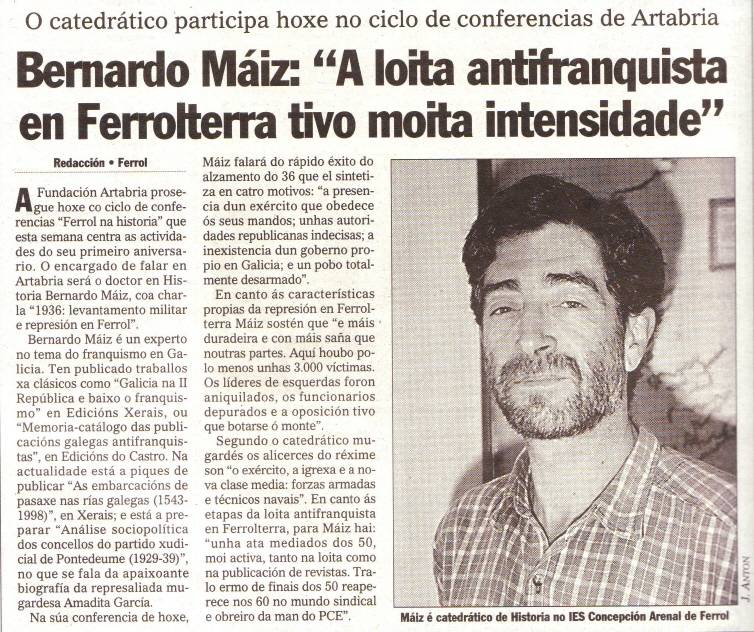 Bernardo Maiz. Memoria da loita antifranquista
