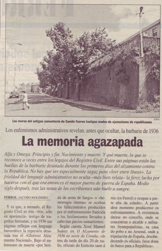 "La memoria agazapada"