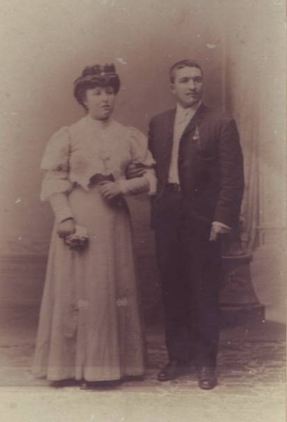 Amelia López e o seu marido, 1907