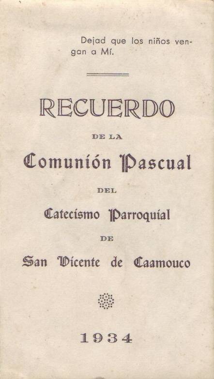Comunión Pascual 1934