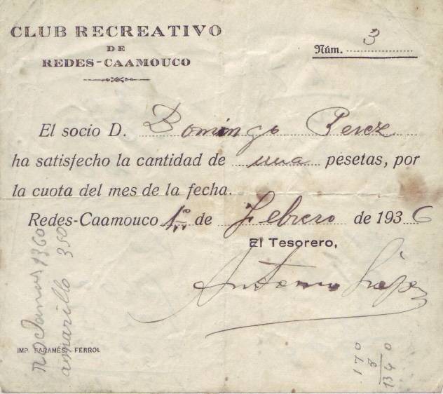 Club Recreativo, 1936