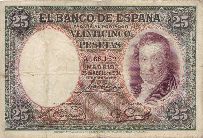 Veinticinco Pesetas, 1931