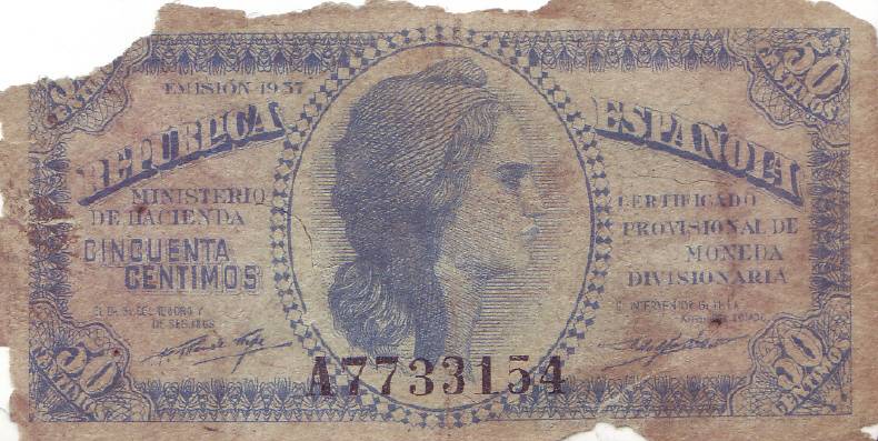 Cincuenta Céntimos, 1937