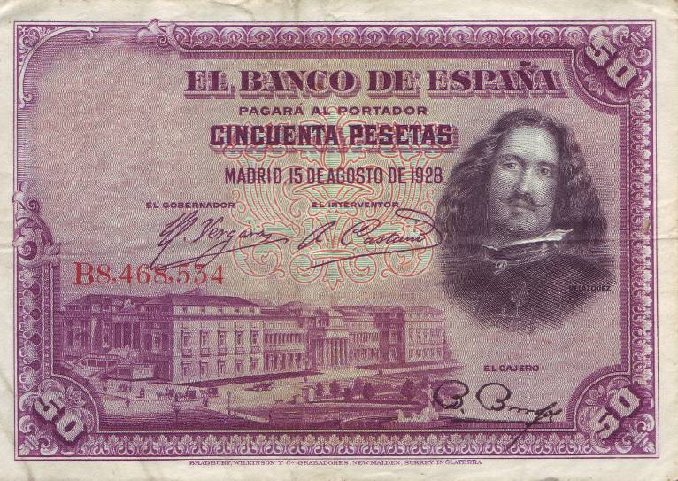 Cincuenta Pesetas, 1928
