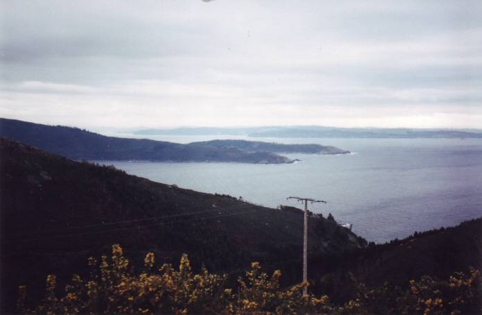 Ferrol. Boca das rías de Ares e Ferrol dende Brión.