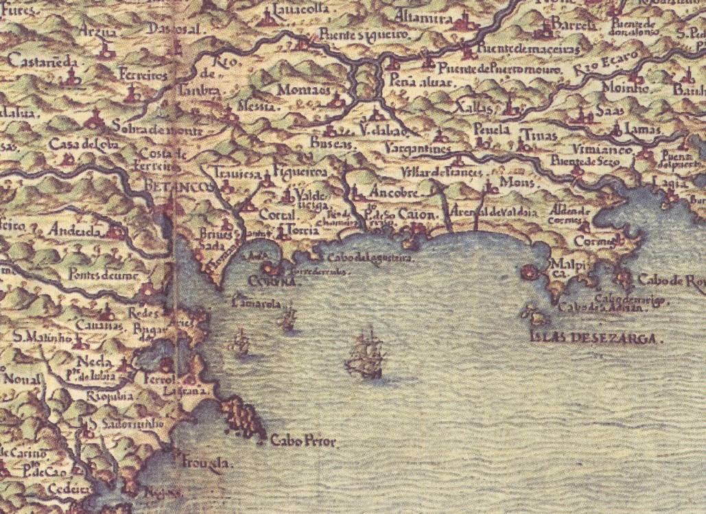 O Golfo Ártabro na cartografía de Pedro Teixeira