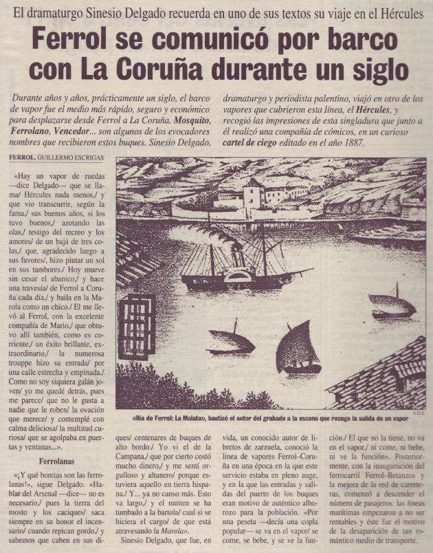 Ferrol e A Coruña comunicados por mar