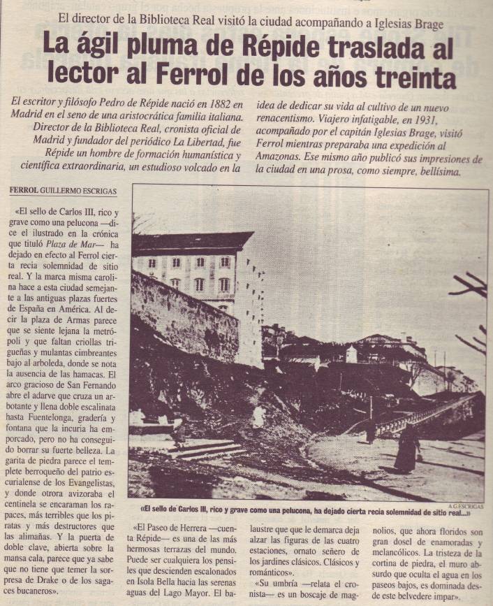 Répide describe o Ferrol dos anos trinta