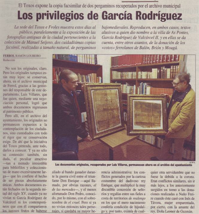 Os privilexios de García Rodríguez