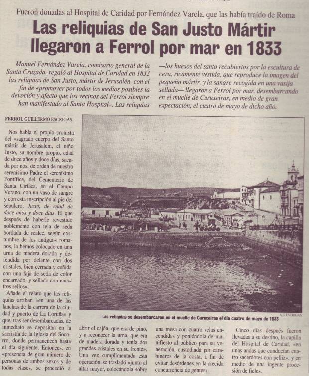 Reliquias de San Justo Martir