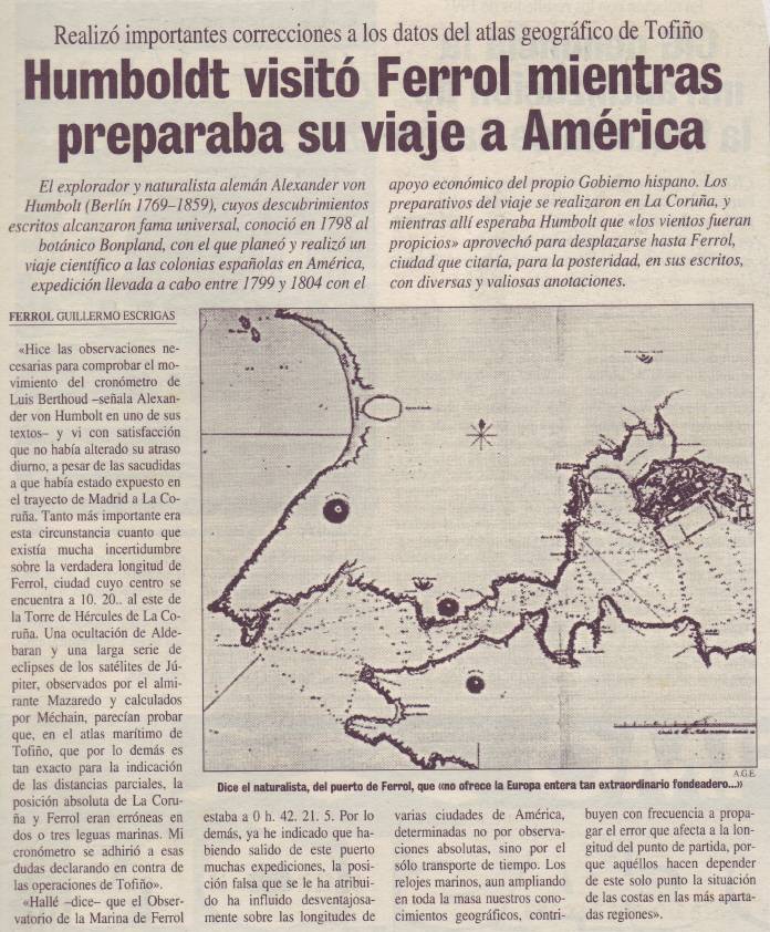Humboldt visita Ferrol