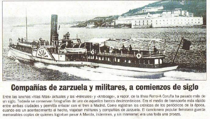 Ferrol-A Coruña en barco