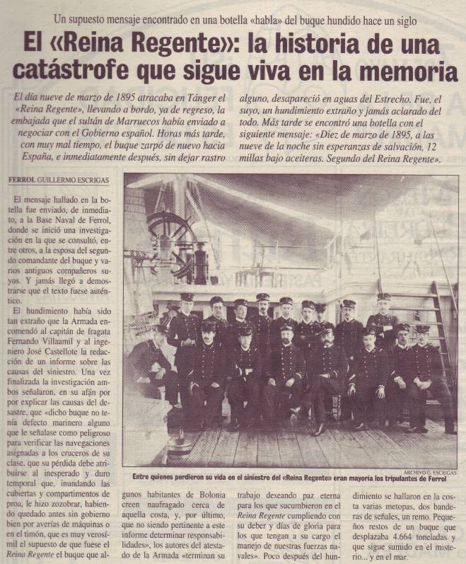 O misterio do "Reina Regente" (2)