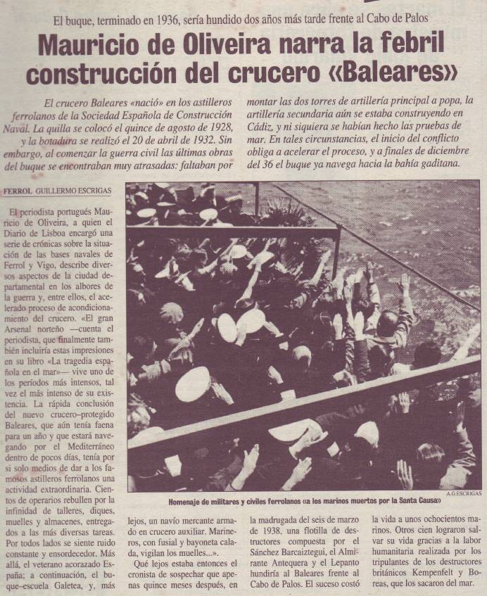 Construcción do "Baleares"