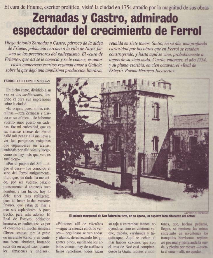 Zernadas y Castro espectador do crecemento de Ferrol