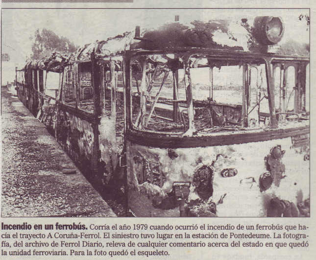 Ferrobús incendiado