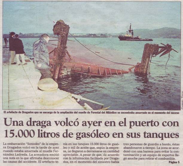 Volca unha draga en Ferrol