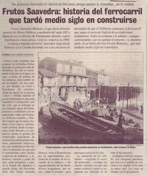 Frutos Saavedra...solía veranear en Redes (1860 e tantos)