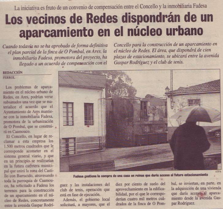 Aparcadoiro para Redes