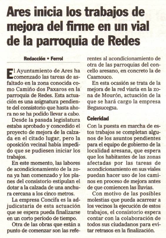 Asfaltado dos Paxaros