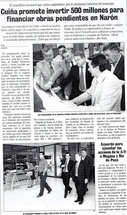 Carlos Yáñez na prensa