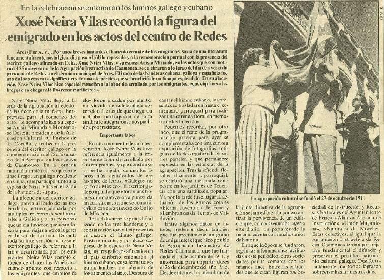 Neira Vilas no 75 Aniversario da AIC