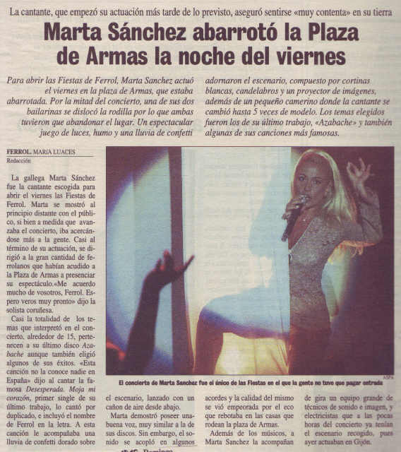 Marta Sánchez en Ferrol