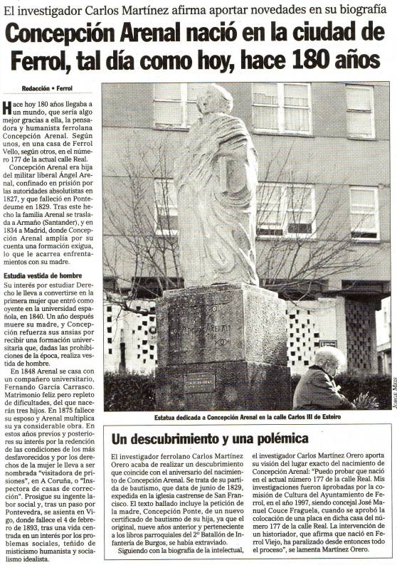 180 aniversario de Concepción Arenal