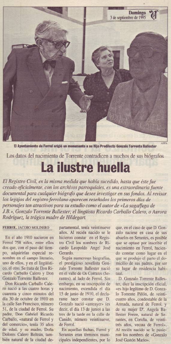 Torrente Ballester, "La ilustre huella".