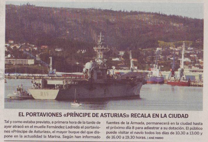 O "Principe de Asturias" en Ferrol