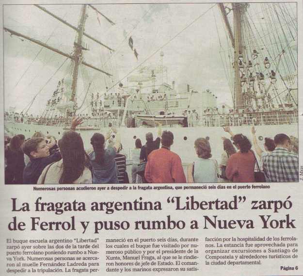A fragata "Libertad"