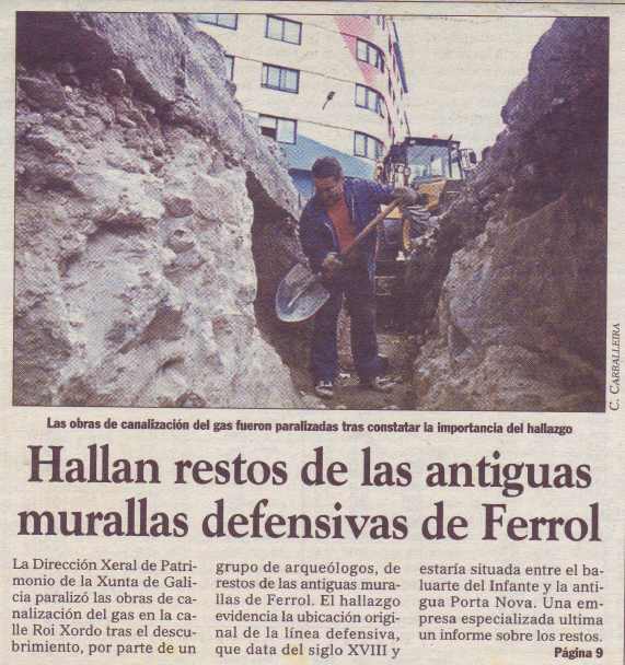 Restos das murallas de Ferrol